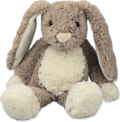 Inware Konijn/haas Knuffel - bruin - zittend - 17 cm - pluche dieren knuffels