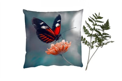 Sierkussens - Kussentjes Woonkamer - 40x40 cm - Vlinder - Bloemen - Insect