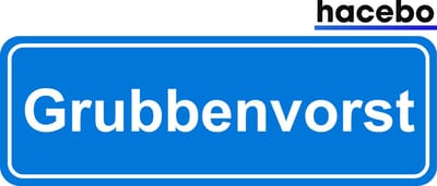 Hacebo - Plaatsnaam Sticker - 29x10 CM - Grubbenvorst sticker - Verkeersborden sticker - grappige cadeaus - Grubbenvorst