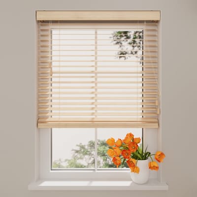 DTCH® Houten Jaloezie - 50 mm - Essence - Naturel - 70 x 130 cm - Maten van 50 t/m 250 cm breed