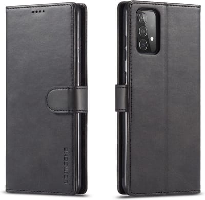LC.IMEEKE Hoesje - Geschikt voor Samsung Galaxy A52 / A52s Hoesje - LC.IMEEKE Luxe Book Case - Zwart