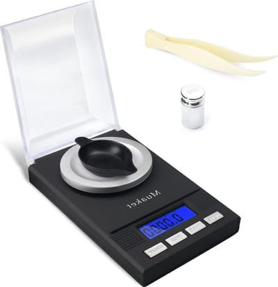 Weegschaal - Personenweegschaal Milligram 0001 g/50 g Mini-zak Elektronisch LCD-scherm Precisie Draagbaar Kalibratie Pincet