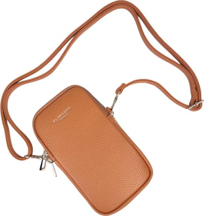 Flora & Co - Paris - Handig Crossbody hand/telefoontasje voor mobiel - gsm - camel - 2 vakken