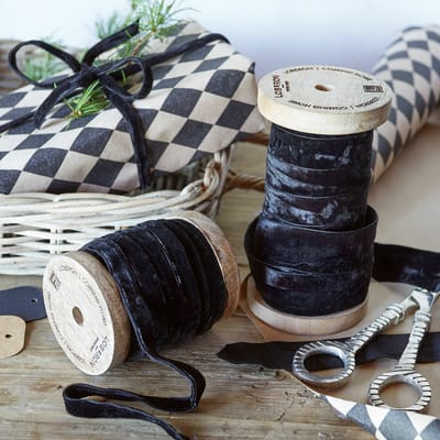 LOBERON Fluwelen lint set van 2 Liandis zwart