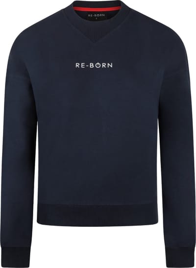 Re-Born - Sportkleding - Sport trui - Trui ronde hals - Dames - Donkerblauw - Maat M