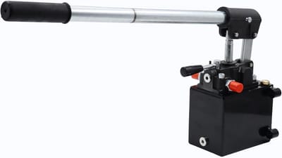 Hydraulische Handpomp - Dubbelwerkende Pomp - Olie Verplaatsen - Met Olietank - 1-5 Liter Tank - Metaal