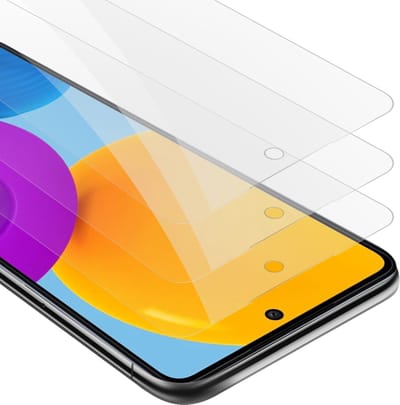 Cadorabo 3x Screenprotector geschikt voor Samsung Galaxy M52 5G - Beschermende Pantser Film in KRISTALHELDER - Getemperd (Tempered) Display beschermend glas in 9H hardheid met 3D Touch