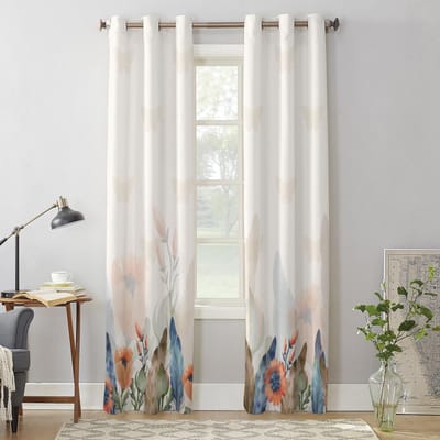 Slaapkamer Keukengordijn Herfstbloem Veer Vlinder Raamgordijnen Gordijnen voor Woonkamer Decoratieve Artikelen 135W x 60H(cm) x1