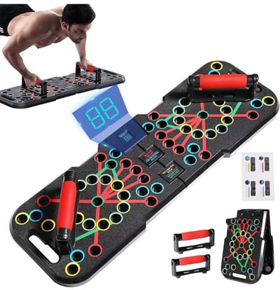 KAD® Push up Bord - Parallettes - Push up Board - Zwart - 72cm x 32cm x 2cm