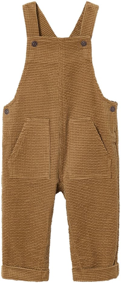 Vertbaudet Set - 2 delig - tuinbroek - t-shirt - fluweel - velours - baby