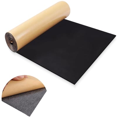 Schuimrol Anti-Vibratie - Schuimfolie Demping - Geluidsisolatie Klussen - Zelfklevend Waterbestendig - 300 mm x 15 m - Zwart