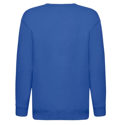 Fruit of the Loom Kinder/Kids Premium Sweatshirt met Inzetstuk (Koningsblauw)