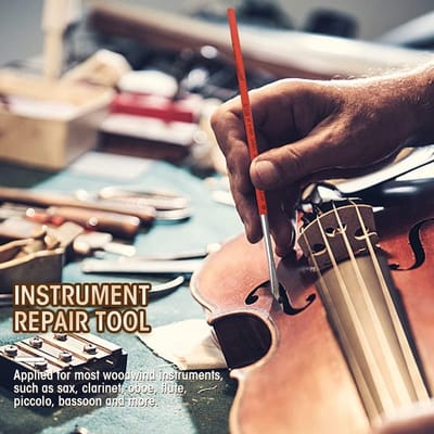 Reparatiegereedschap Houtblazers - Veerhaak Instrument - Onderhoud Instrumenten - Duurzaam Stalen Constructie - 12.7 cm - Rood