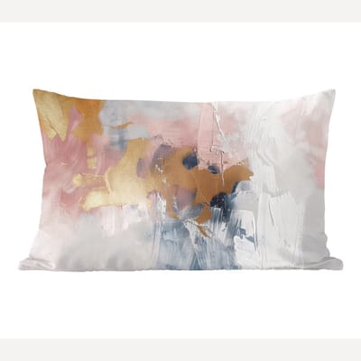 Sierkussens - Kussentjes Woonkamer - 60x40 cm - Abstract - Pastel kleuren - Goud - Modern - Aesthetic
