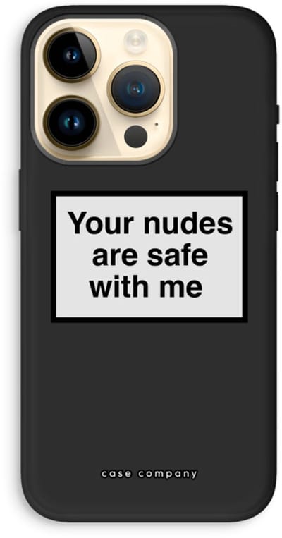 Case Company® - Hoesje geschikt voor iPhone 14 Pro hoesje - Safe with me - Biologisch Afbreekbaar Telefoonhoesje - Bescherming alle Kanten en Schermrand