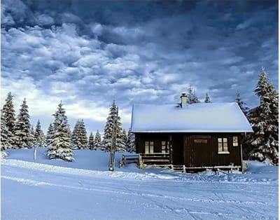 Wizardi Diamond Painting Kit VALLEY OF SNOW WD106