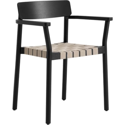 &Tradition Betty TK9 Armleunstoel - black - vlechtwerk natuur