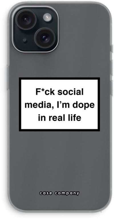 Case Company® - Hoesje geschikt voor iPhone 15 hoesje - I'm dope - Soft Cover Telefoonhoesje - Bescherming aan alle Kanten en Schermrand