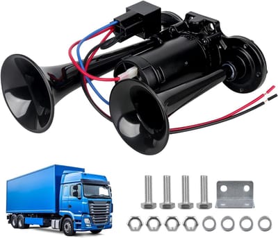 ZMR® Luchthoorn met Compressor - Luchthoorn - Scheepshoorn - Zwart - 22cm x 17cm x 9cm