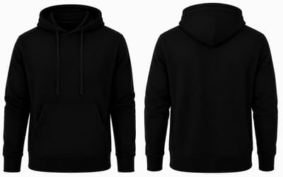 Hoodie heren – sportkleding heren – katoen – casual hoodie met capuchon – Zwart – XL
