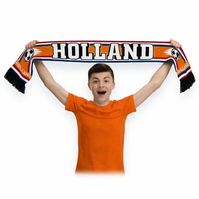 Sjaal Holland rood wit blauw met oranje franjes | WK Voetbal 2026 | Nederlands elfta| | Nederland supporter | Holland souvenir