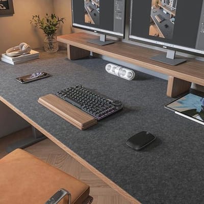Grote bureauonderlegger van vilt 120 x 60 cm - Antislip bureaubescherming voor kantoor en thuis