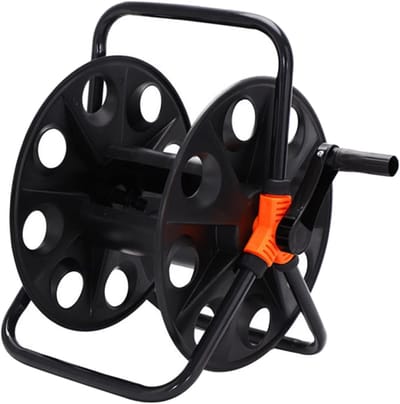 Tuinslanghaspelwagen Pijpopbergrek voor maximaal 50 meter 1/2 inch slang, geschikt voor tuinslanghouder