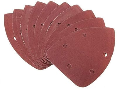Allecto - Muis Sander Pads - Schuurpapier voor Excenterschuurmachine - Rood-bruin - 1000 Grits - Haak en Loop - Geschikt voor Hout en Metaal