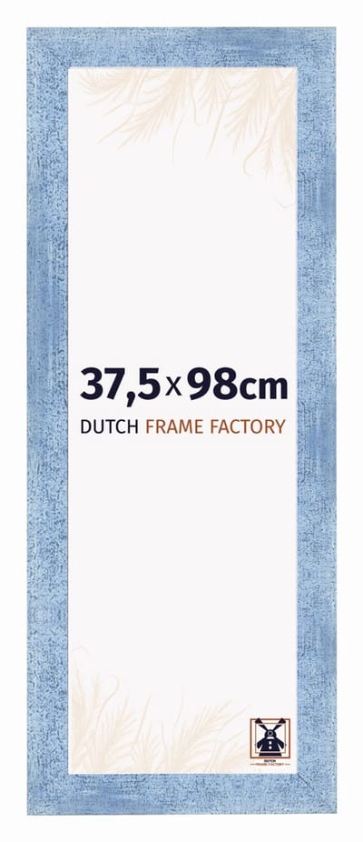 Fotolijst 37,5x98 cm - MDF - Helder Blauw Geveegd - Praag