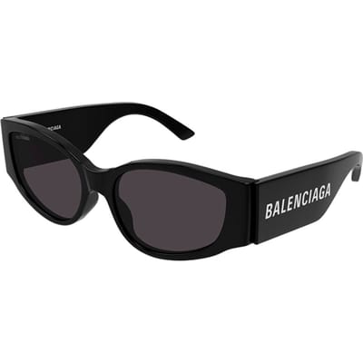 Lunettes de soleil Balenciaga Décoration Lettre Latérale Forme Irrégulière Lunettes de soleil Femme BB0258S-001 58 black