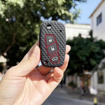 Sleutelhanger Bescherming Voor Fiat Panda Dot Grande Punto Linea Stilo Streetka Voertuigen Bravo Siliconen Auto Afstandsbediening Sleutelhoes Houder gray