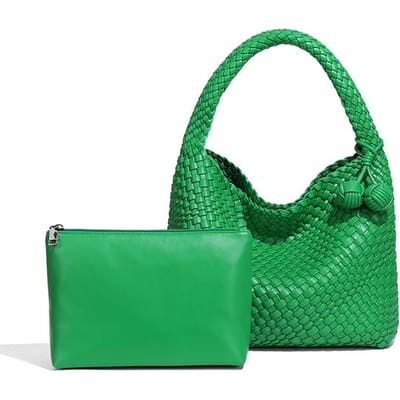 Handgeweven Tassen, Gepersonaliseerde Handtasjes voor Moeder en Kind, Niche Enkelzijdige Onderarmtassen, en Casual Tote Bags green