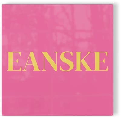 Tegeltje Enschede Eanske - roze geel - tegeltje stad - tegeltje met tekst