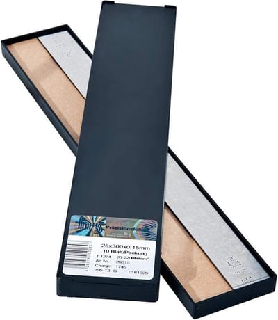 Metaal Folie Assortiment - Platen Set - Onderdelen Fabricage - Gehard Veerbandstaal - 300 x 25 mm