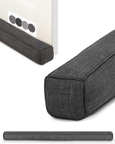 Beautissu Tochtstopper Deur 90 cm – Energiebesparende Koudeblokker Tochtstrip Voor Deuren – Tochtrol Donkergrijs – Tochtstopper Stof Voor Ramen & Deuren – Levante