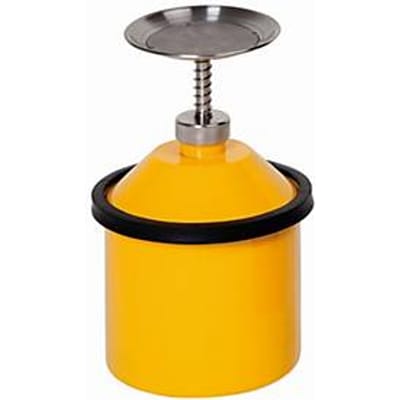 Economy bevochtiger, plaatstaal, geel, 2,5 l, Ø 178 x H 290 mm, veerbelaste bevochtigingsplaat