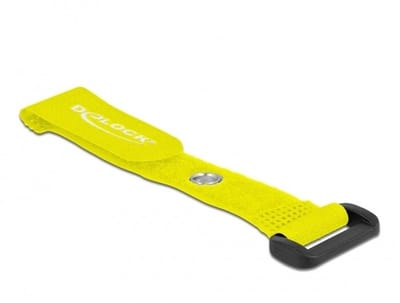Haak-en-lus kabelbind met lus en bevestiging Eyelet L 150 x W 20 mm gele 5 stuks