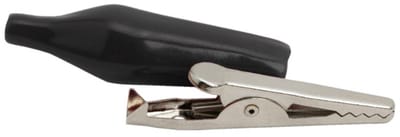 10x Krokodillenklem Zwart – Middelgroot 5A – Geïsoleerde Crocodile Clip voor Testen & Elektronica (35 mm) - 10 Stuks [05187FK]