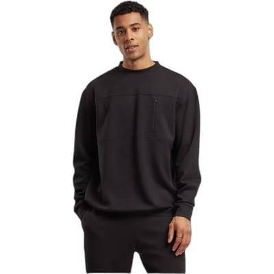 Urban Classics - Scuba Zip Pocket Crewneck sweater/trui - S - Zwart