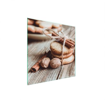 TMK ArtDeko - Beschermglasplaat voor Fornuis - 50x52cm - Hardglas - Ceylon