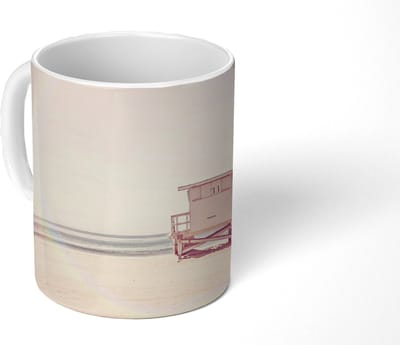 Mok - Koffiemok - Strand - Hut - Zon - Zee - Zomer - Mokken - 350 ML - Beker - Koffiemokken - Theemok