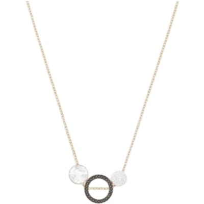 Collier Swarovski Hot Logo Métal Plaqué Or Rose Plaqué Rhodium Cristal Femme collier 5289769 Box (Random Color) white