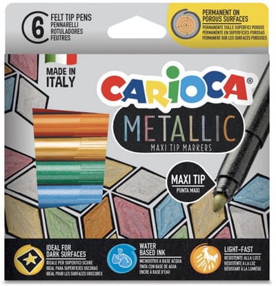 Carioca 43161 viltstift Metallic, Meerkleurig 6 stuk(s)
