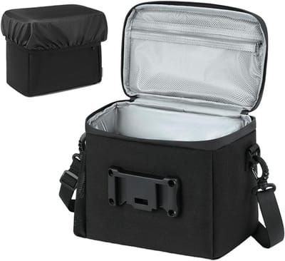 Fietsstuurtas - Koeltas fiets - Boodschappen bewaren - Waterdicht Oxford-doek - 6 liter capaciteit - Kiezelsteen