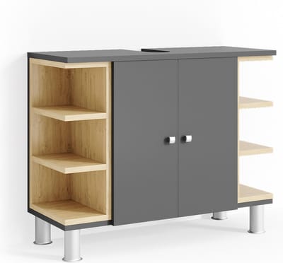 Vicco Aquis Wastafelonderkast – 79.6 x 64 cm Antraciet