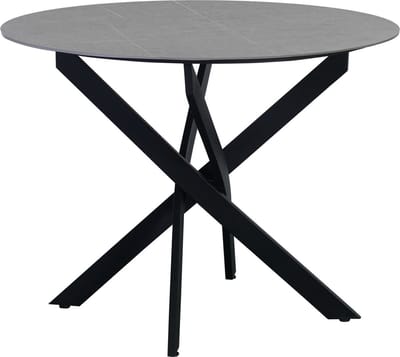 Dimehouse Eettafel Vivian marmerlook grijs 100 x 100 x 76 cm - Marmer - Modern - Rond