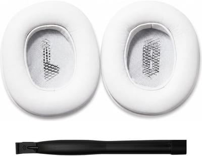 Set Oorkussens voor JBL Koptelefoon - Live 650BTNC Oorkussen - Live 650BTNC/660NC/770NC/E65BTNC/Duet NC - Kunstleer met Traagschuim - Wit