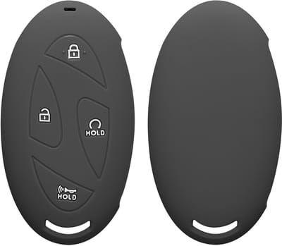 kwmobile autosleutel hoesje geschikt voor Hyundai 7-Knoppen Ioniq 6 Grandeur GN7 KONA 2023 hoes - TPU autosleutel behuizing - Beschermende auto sleutel case - Sleuteletui in donkergrijs