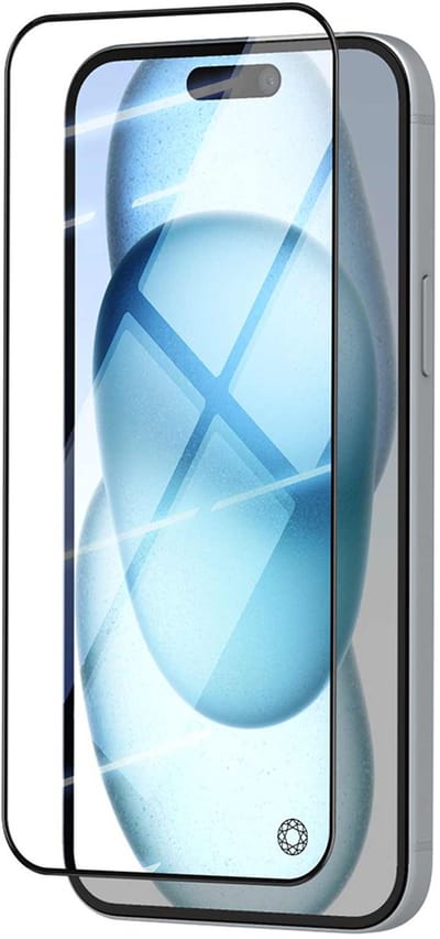 Force Case, Screenprotector geschikt voor iPhone 15 - Tempered Glass 3D Anti-Impact, Transparant