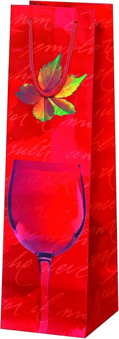 Papieren Zakken - Ambachtelijke Zakjes - Cadeaus Inpakken - Glanzende Afwerking - 105 x 36 cm - Wijnrood